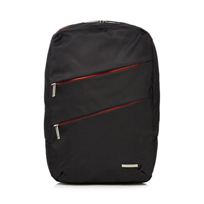 Black padded laptop backpack